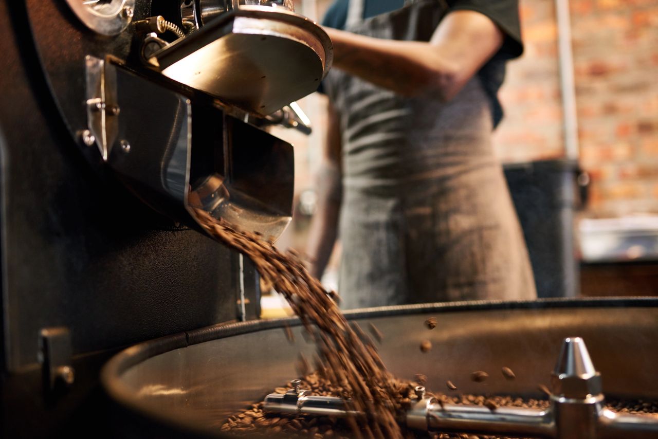 Berk's Beans founder roasting coffee in Concord, California