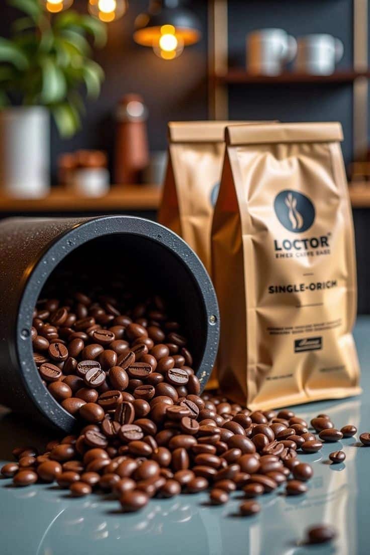 Single-origin coffee beans from different growing regions